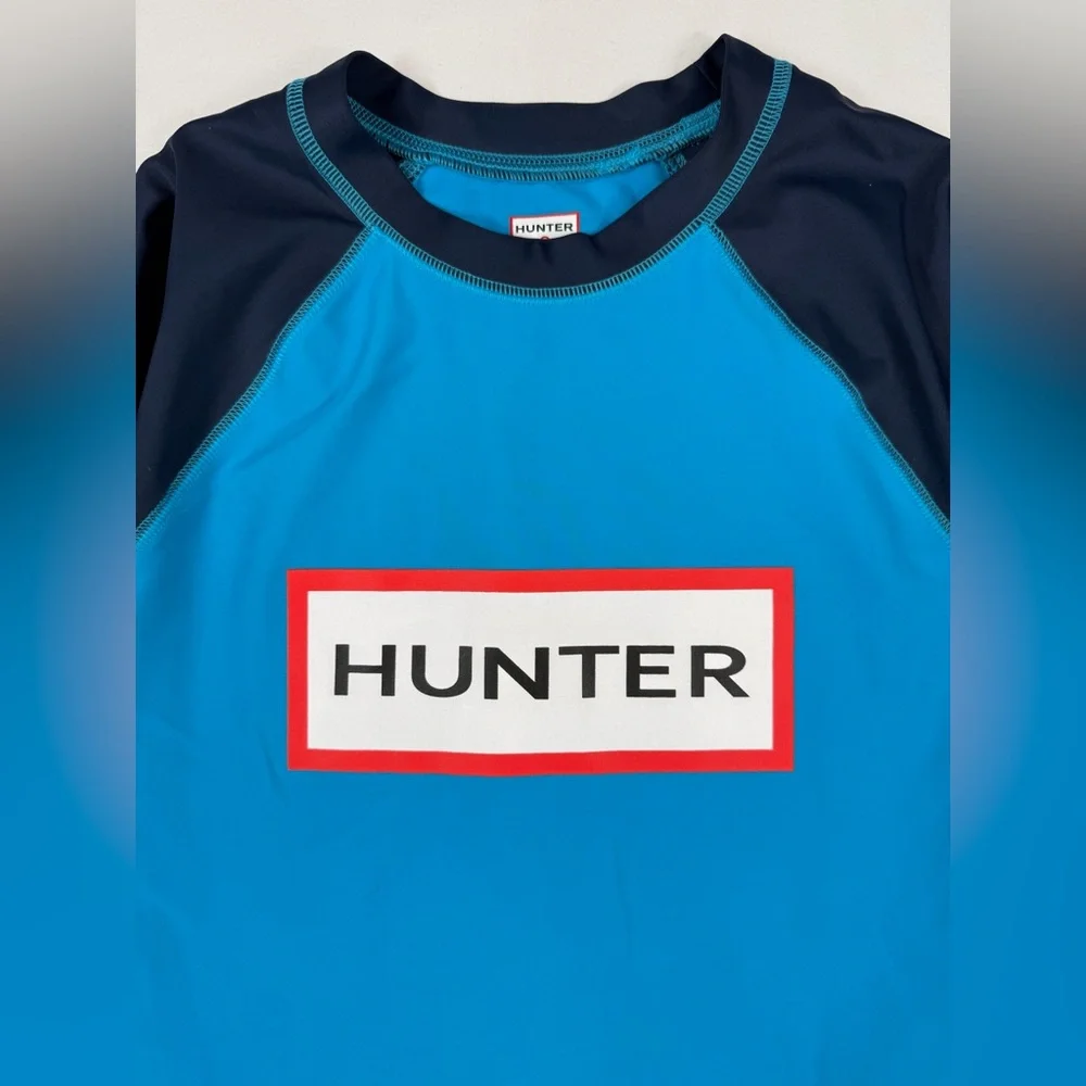 HUNTER FOR TARGET Kids' Teal‎ and Navy Blue Colorblock Rash Guard Swim Size XL